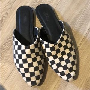 Urban Outfitters checkered mules